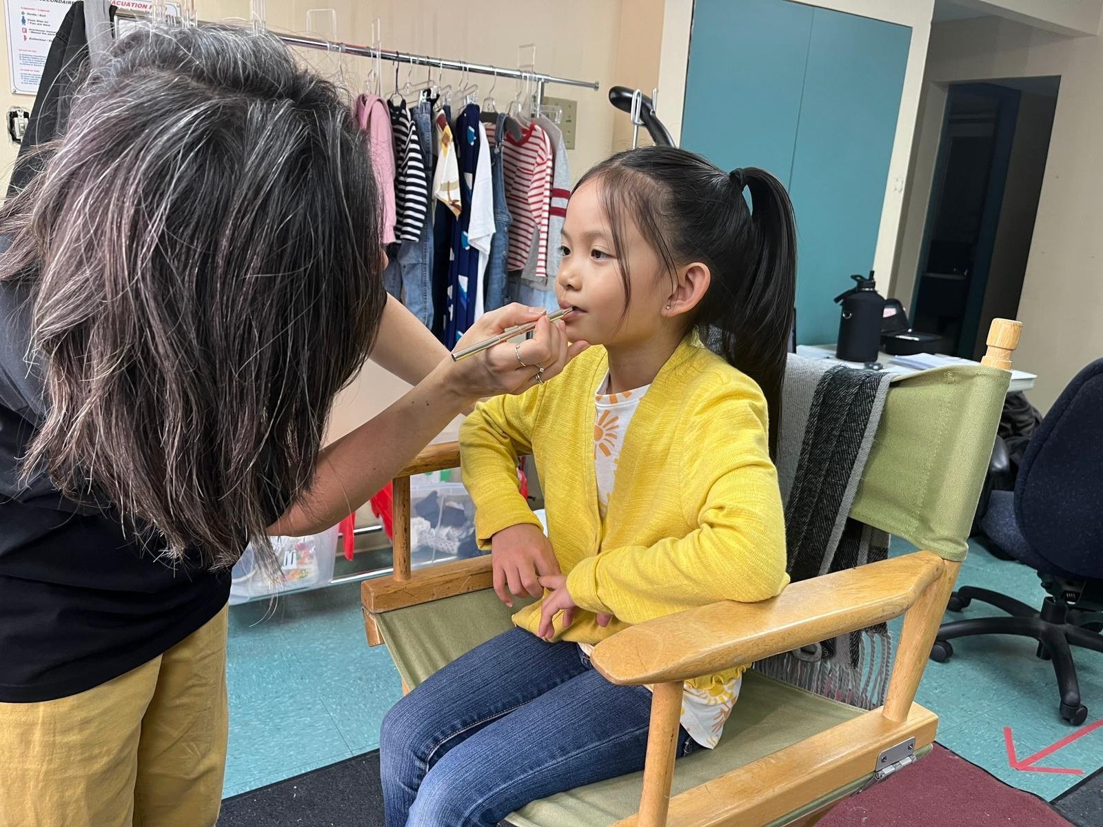 On set makeup